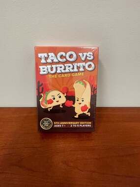 Taco vs Burrito Card Game, NEW! 5th Anniversary Edition, Toy Award, Food Fight